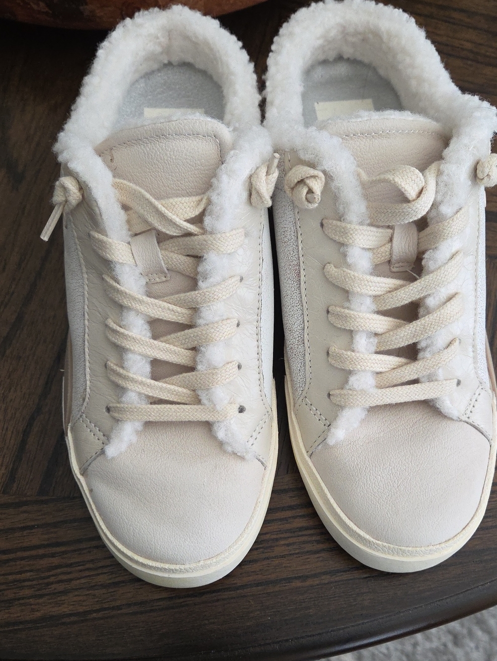 Dolce Vita Women’s Cozy Lined Cream Slip On Mule Sneaker